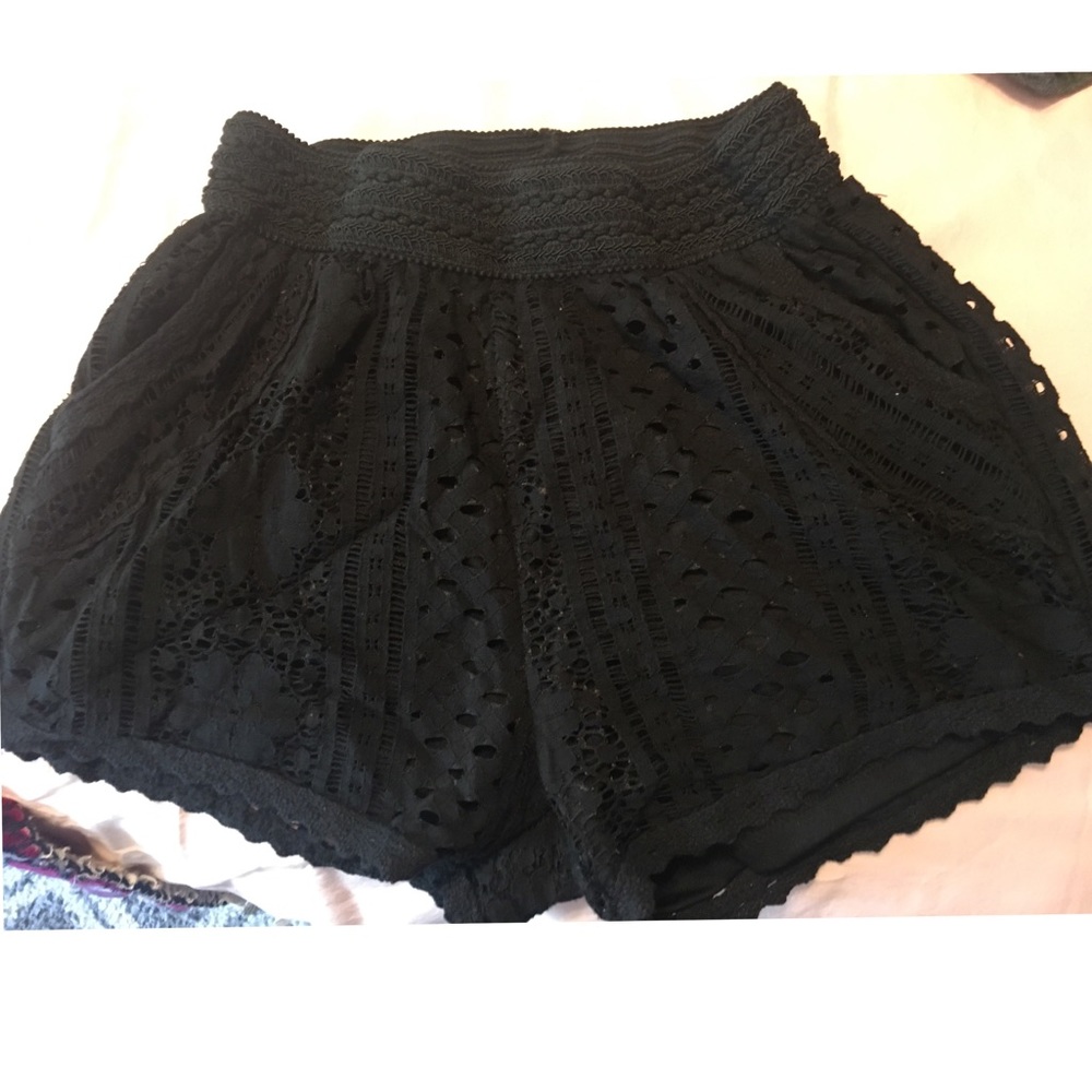 Black summer shorts